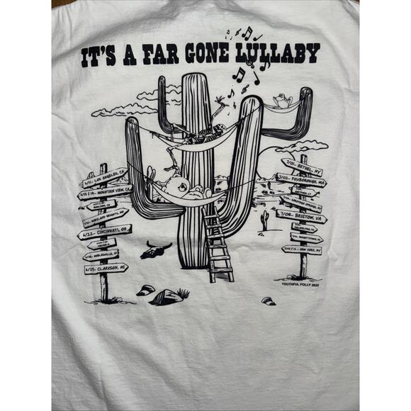 Dead & Company 2022 Tour T-Shirt Grateful Dead White XXL 23x28 Youthful Folly - Picture 8 of 11